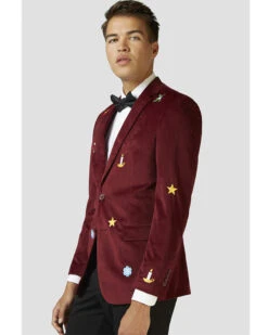 Opposuit Christmas Icons Burgundy Deluxe Mens Blazer -PARTY SUPPLIES SHOP opposuit christmas icons burgundy deluxe mens blazer odjm0020 3