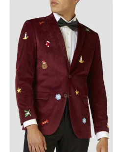 Opposuit Christmas Icons Burgundy Deluxe Mens Blazer -PARTY SUPPLIES SHOP opposuit christmas icons burgundy deluxe mens blazer odjm0020 7