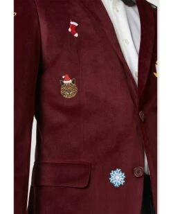 Opposuit Christmas Icons Burgundy Deluxe Mens Blazer -PARTY SUPPLIES SHOP opposuit christmas icons burgundy deluxe mens blazer odjm0020 8