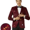 Opposuit Christmas Icons Burgundy Deluxe Mens Blazer -PARTY SUPPLIES SHOP opposuit christmas icons burgundy deluxe mens blazer odjm0020 main