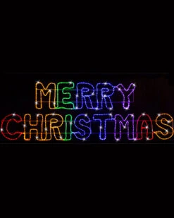 Rainbow Merry Christmas LED Ropelight 2.7m