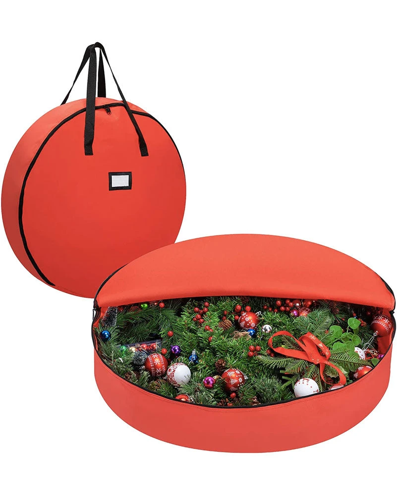 Red Christmas Wreath Storage Bag 76cm Pack Of 2 3 Red Christmas Wreath Storage Bag 76cm Pack Of 2