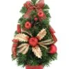 Red Foil Poinsettia Christmas Tree 30cm