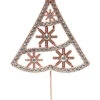 Rose Gold Christmas Tree Diamante Cake Topper -PARTY SUPPLIES SHOP rose gold christmas tree diamante cake topper scrgxmas main