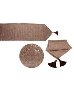 Rose Gold Sequin Christmas Table Runner 1.5m