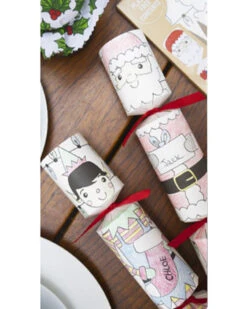 Santa And Elf Kids Colour Me Christmas Crackers Pack Of 6 -PARTY SUPPLIES SHOP santa and elf kids colour me christmas crackers pack of 6 sl0351 4