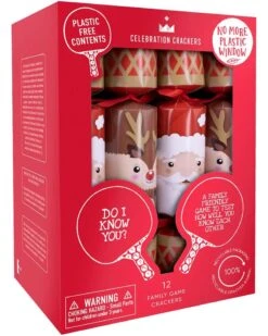 Santa And Reindeer Christmas Crackers Pack Of 12