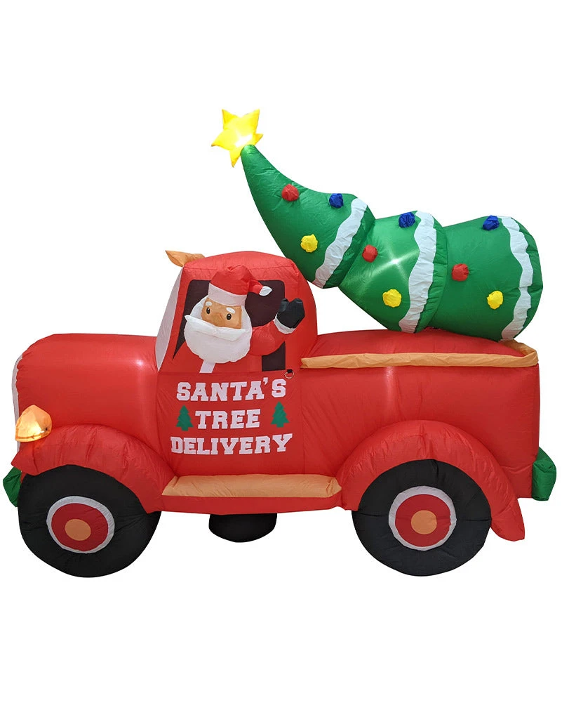 Santa Truck With Christmas Tree Inflatable 1.8m 3 Santa Truck With Christmas Tree Inflatable 1.8m