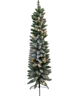 Snowy Deluxe Scandi Skinny Prelit Christmas Tree 1.8m
