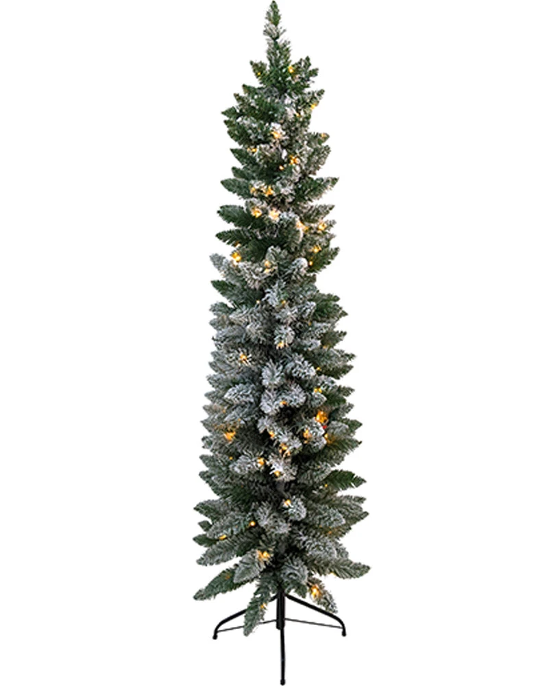 Snowy Deluxe Scandi Skinny Prelit Christmas Tree 1.8m 3 Snowy Deluxe Scandi Skinny Prelit Christmas Tree 1.8m