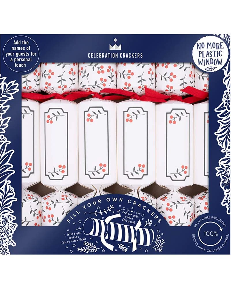 Sprig And Berry Fill Your Own Christmas Crackers Pack Of 6 3 Sprig And Berry Fill Your Own Christmas Crackers Pack Of 6