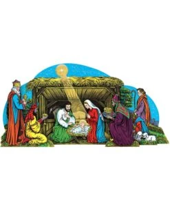 Vintage Christmas Nativity Scene Table Decoration