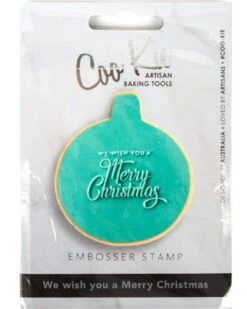 We Wish You A Merry Christmas Cookie Embosser Stamp